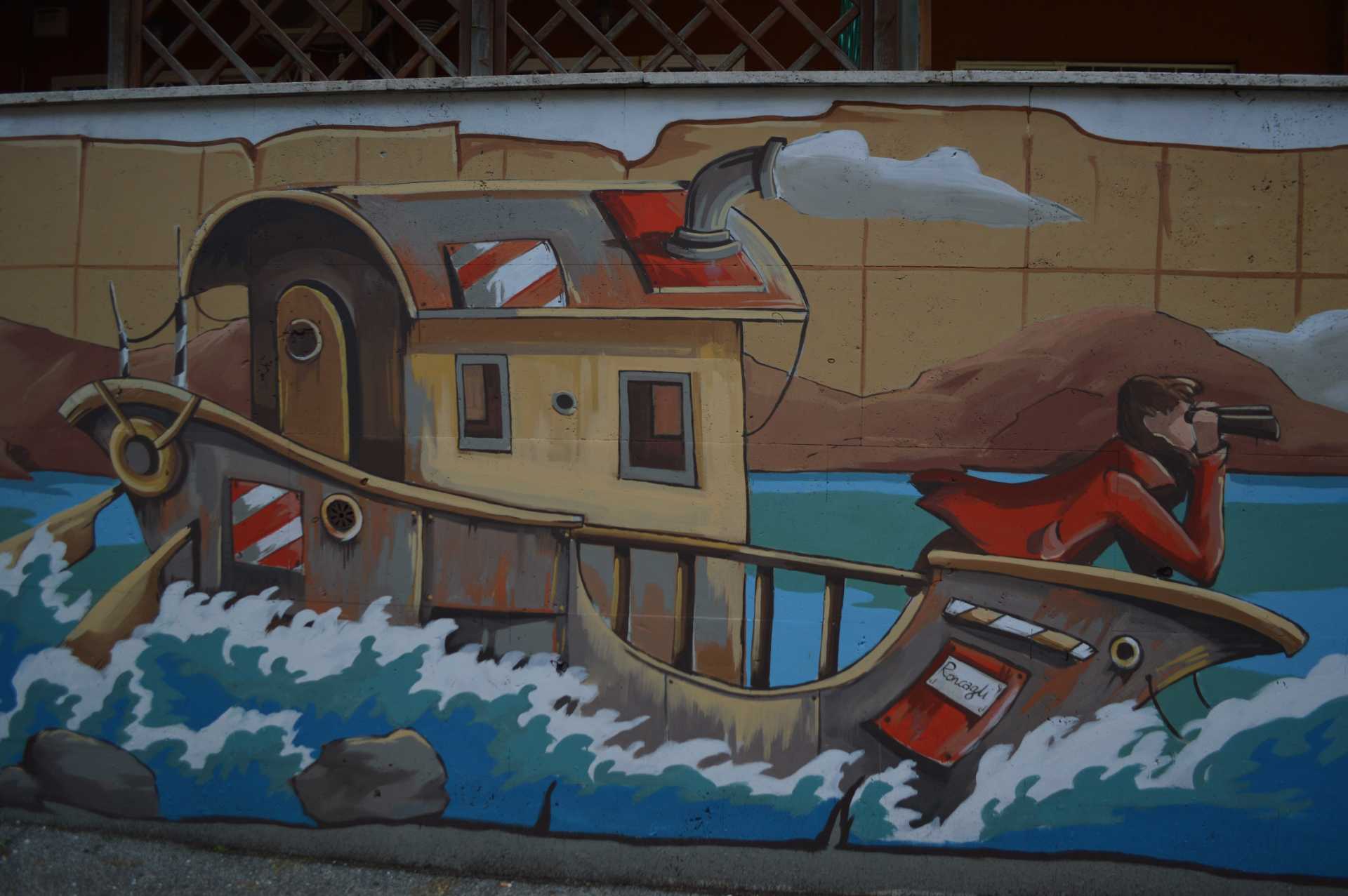 Lo splendido murales di Alessandra Carloni in via Capo Spartivento